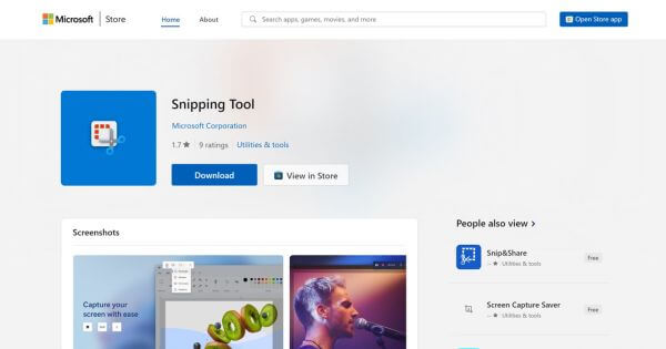 Microsoft’s snipping tool