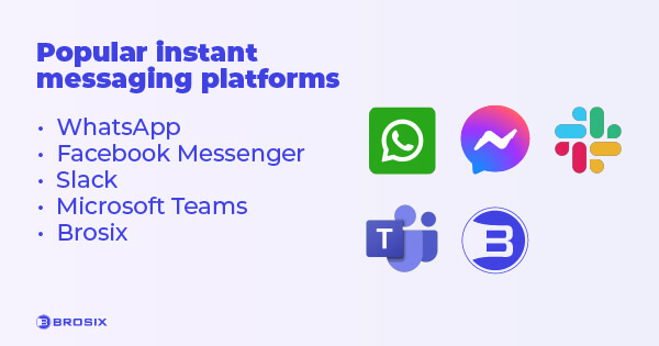 Popular instant messaging platforms