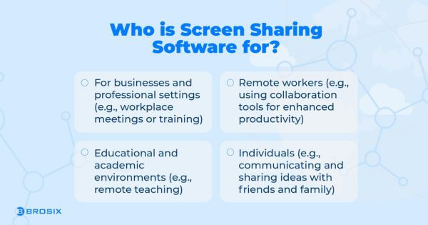 Who is screen sharing software for